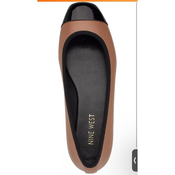 Nine West Ireland Two Tone Slip On Cap Toe Ballet Flats - Picture 4 of 7